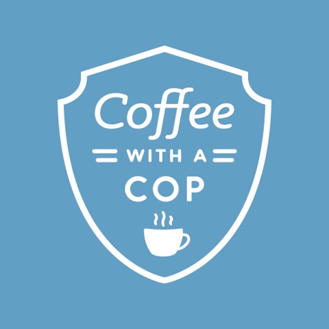 Coffee with a cop logo badge