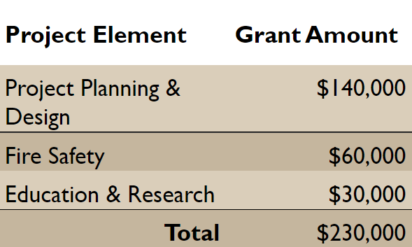 Project element and grant amounts